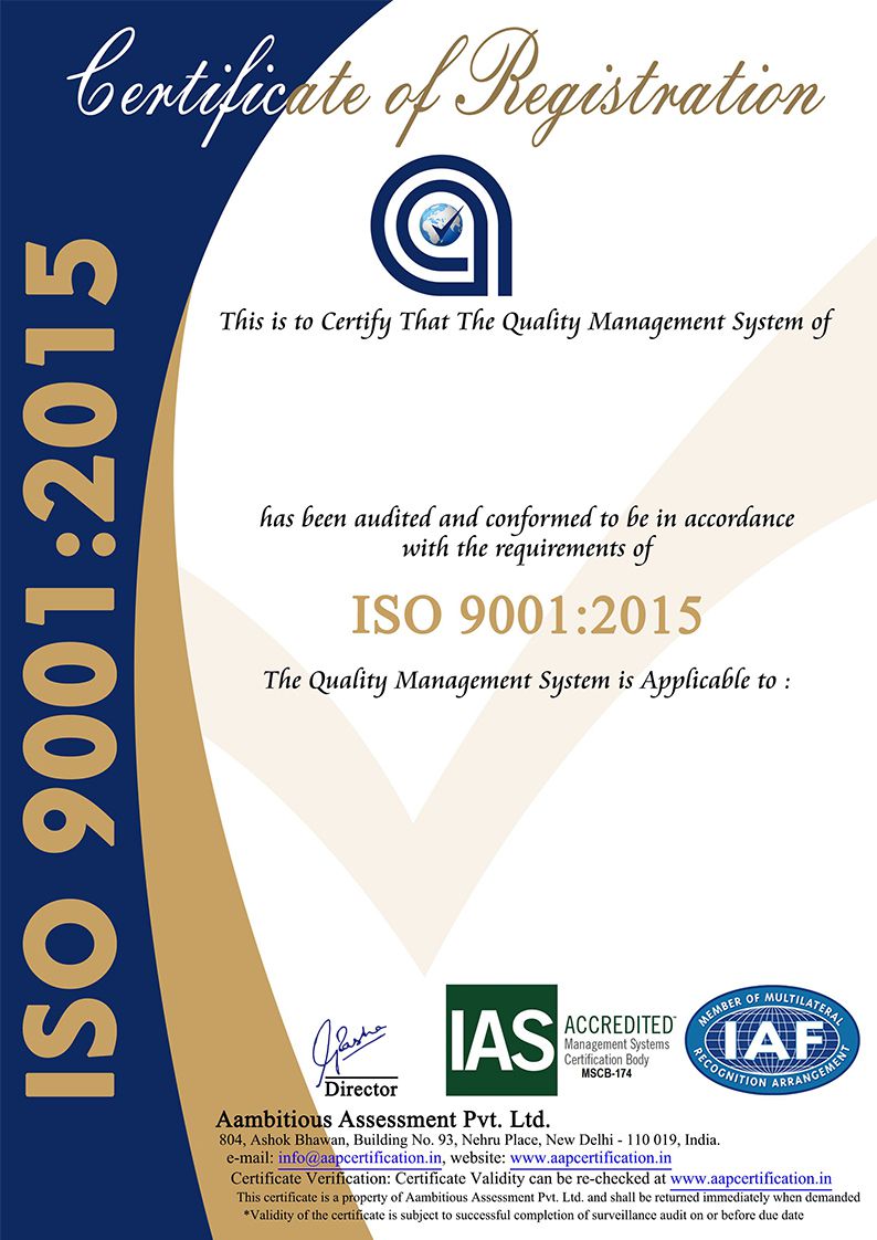 ISO Certificate